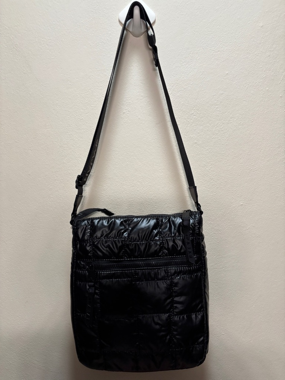 Pajar 1963 Black Quilted Crossbody Bag - Women's Shoulder Bag - Picture 3 of 8